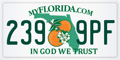FL license plate 2399PF