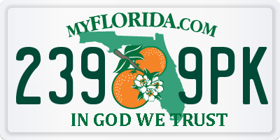 FL license plate 2399PK