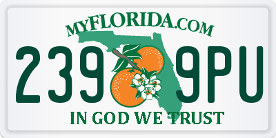 FL license plate 2399PU