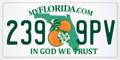 FL license plate 2399PV