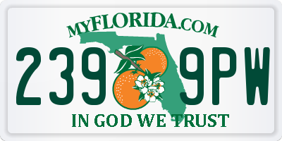 FL license plate 2399PW