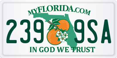FL license plate 2399SA