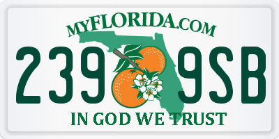 FL license plate 2399SB