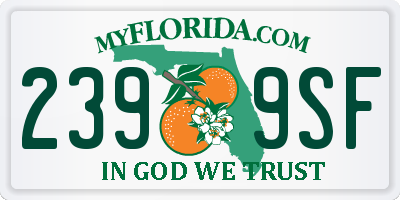 FL license plate 2399SF