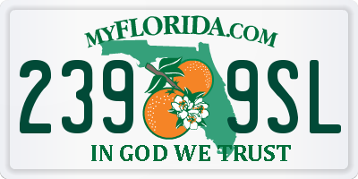 FL license plate 2399SL