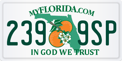 FL license plate 2399SP