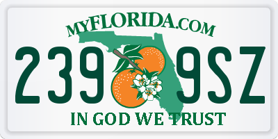 FL license plate 2399SZ