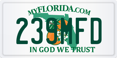 FL license plate 239MFD