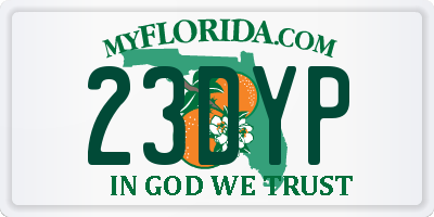 FL license plate 23DYP