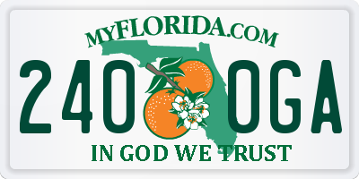 FL license plate 2400GA