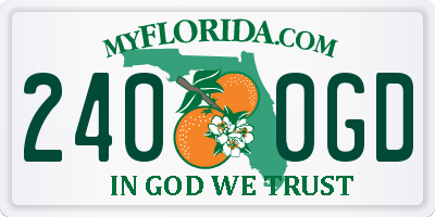 FL license plate 2400GD