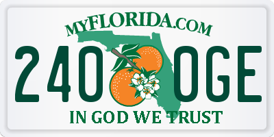 FL license plate 2400GE