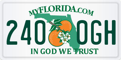 FL license plate 2400GH