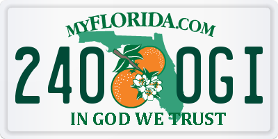 FL license plate 2400GI