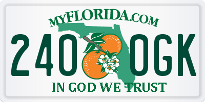 FL license plate 2400GK
