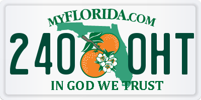 FL license plate 2400HT