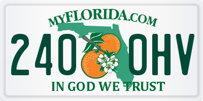 FL license plate 2400HV