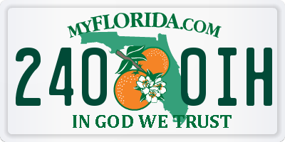 FL license plate 2400IH