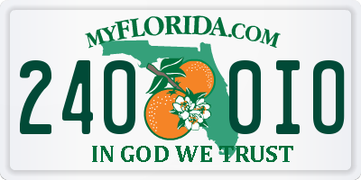 FL license plate 2400IO