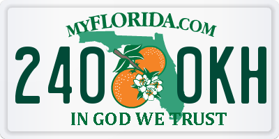 FL license plate 2400KH