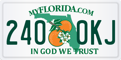 FL license plate 2400KJ