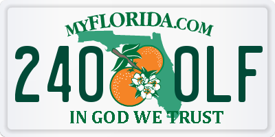 FL license plate 2400LF