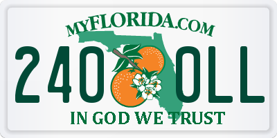 FL license plate 2400LL