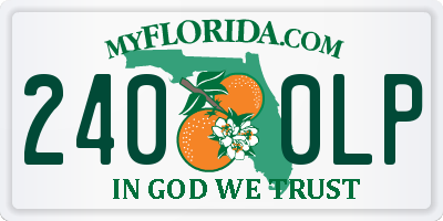 FL license plate 2400LP