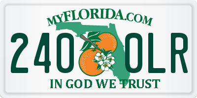 FL license plate 2400LR