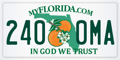 FL license plate 2400MA