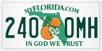 FL license plate 2400MH