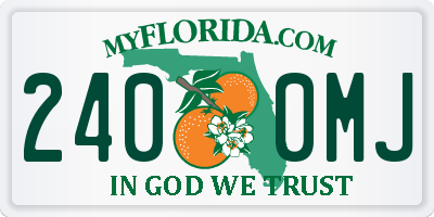 FL license plate 2400MJ