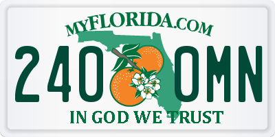FL license plate 2400MN