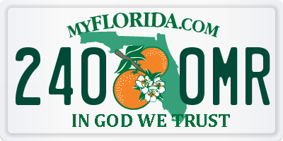 FL license plate 2400MR