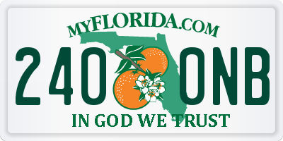 FL license plate 2400NB