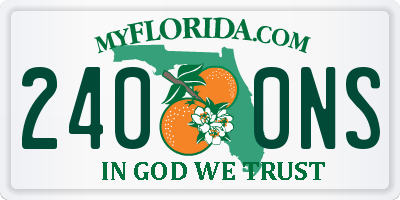 FL license plate 2400NS