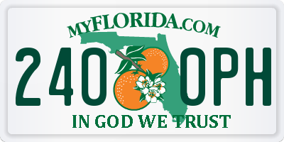 FL license plate 2400PH