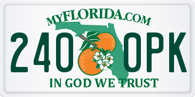 FL license plate 2400PK