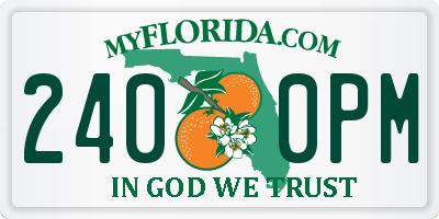 FL license plate 2400PM