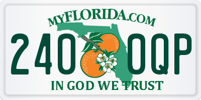 FL license plate 2400QP
