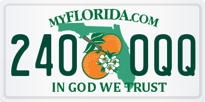 FL license plate 2400QQ