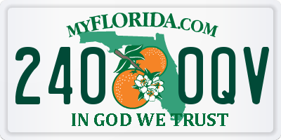 FL license plate 2400QV