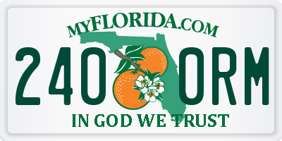 FL license plate 2400RM