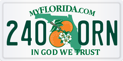 FL license plate 2400RN