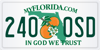FL license plate 2400SD