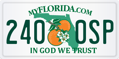 FL license plate 2400SP