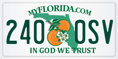FL license plate 2400SV