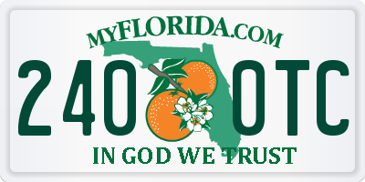 FL license plate 2400TC
