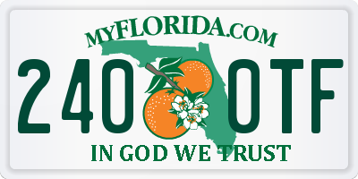 FL license plate 2400TF