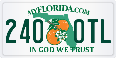 FL license plate 2400TL